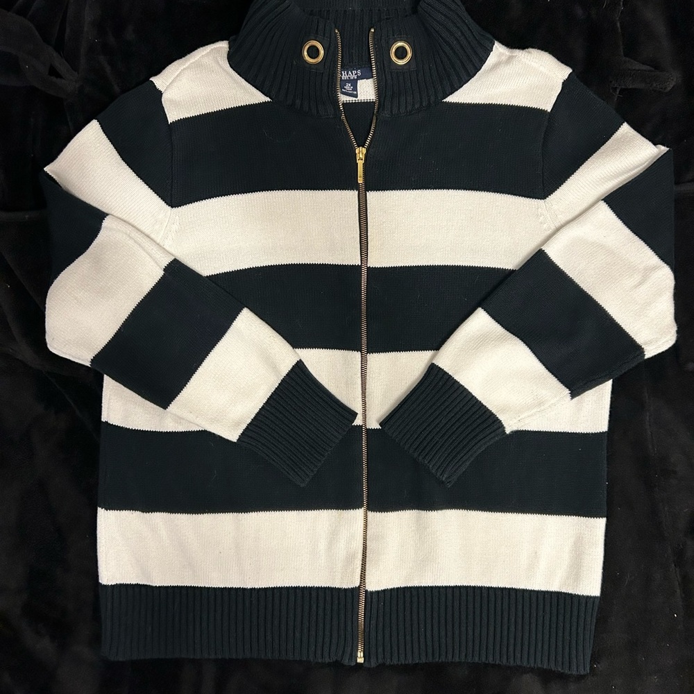 Chaps Sweater - zip front